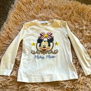 MonnaLisa, long sleeve, Mickey Mouse T-shirt, size 5